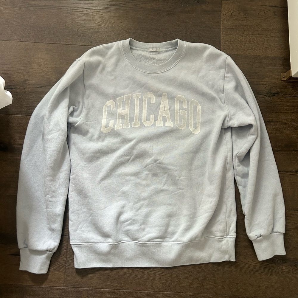 Brandy Melville Light Blue Chicago Crew